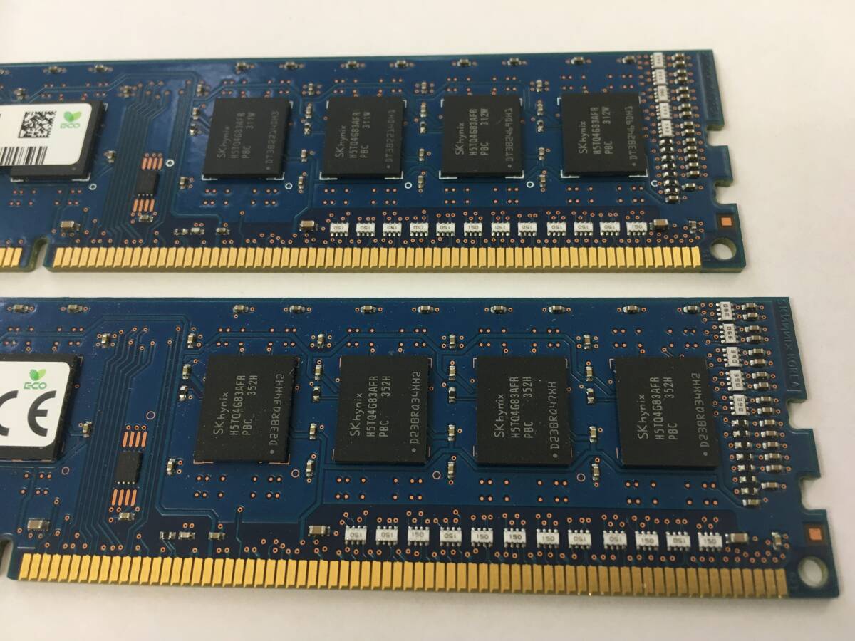 ■SKhynix♪PC3-12800 (DDR3-1600) 4GB×2枚　中古　デスクトップPC用メモリ_画像5