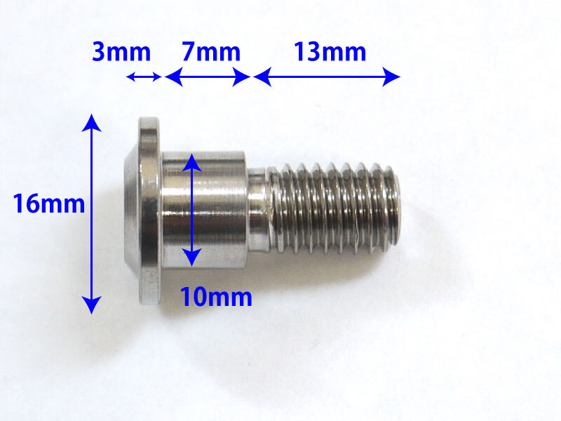 GSR400専用 フロント用64チタン合金製ブレーキディスクボルト 10本 ナチュラル_画像5