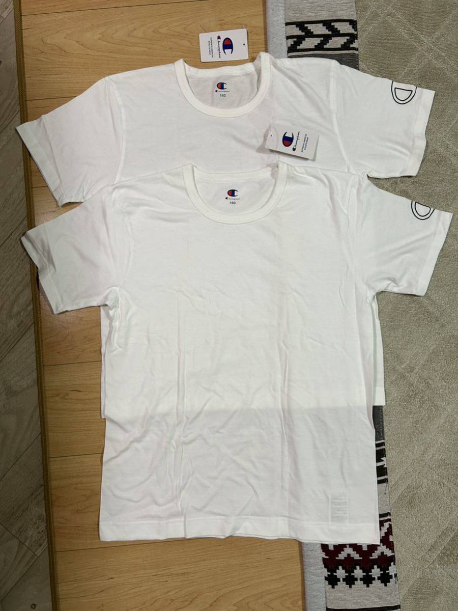 【未使用品】チャンピオン Tシャツ 2枚組★白 シャツ 下着 インナー アンダーシャツ アンダーウェア 肌着 半袖丸首 ヘインズ _画像2