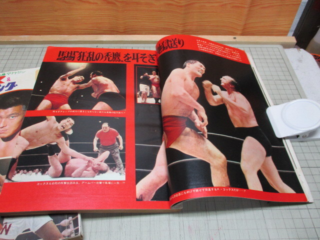 プロレス&ボクシング 1970年4月号.8月号 2冊 ピンナップ付き ジャイアント馬場 アントニオ猪木 坂口征二 西城正三_画像4