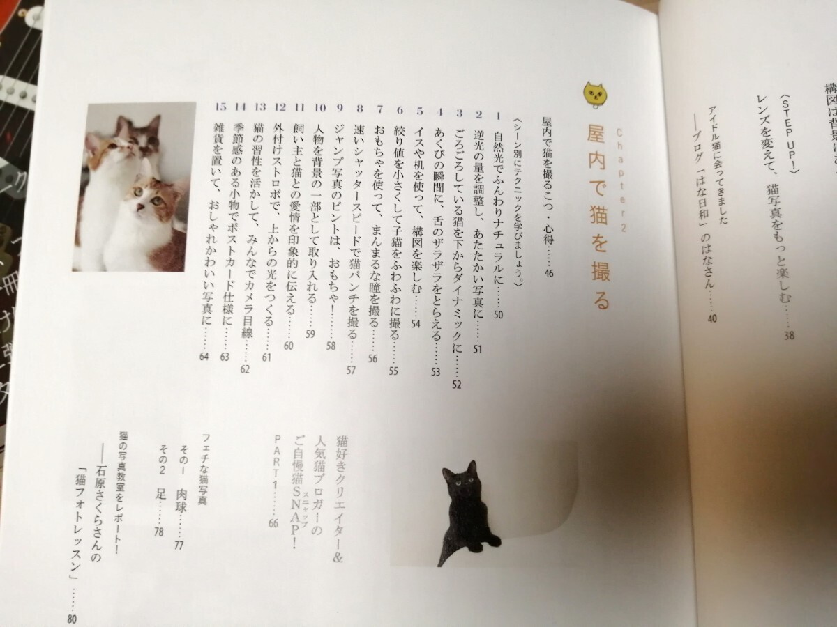 猫のかわいい撮り方手帖/石原さくら、金森玲奈、中山祥代 著★中古本良品/ねこ/ネコ/カメラ/ねこ写真_画像5