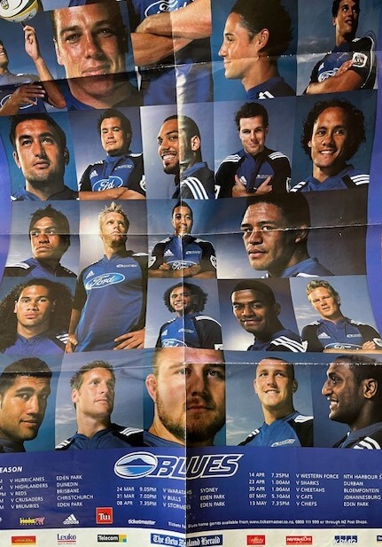 ニュージーランド　スーパーラグビー　オークランド　ブルーズ　ポスター　AUCKLAND BLUES 2006　NZ_画像1