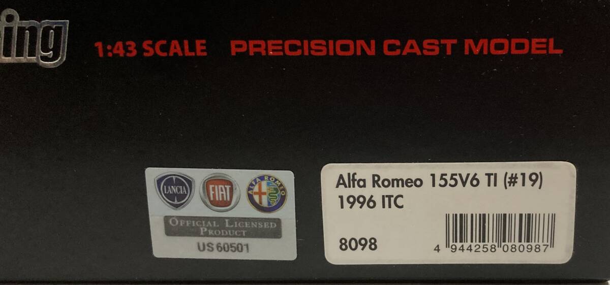 hpi racing 1/43 Alfa Romeo 155V6 TI #19 1996 ITC 服部尚貴の画像8