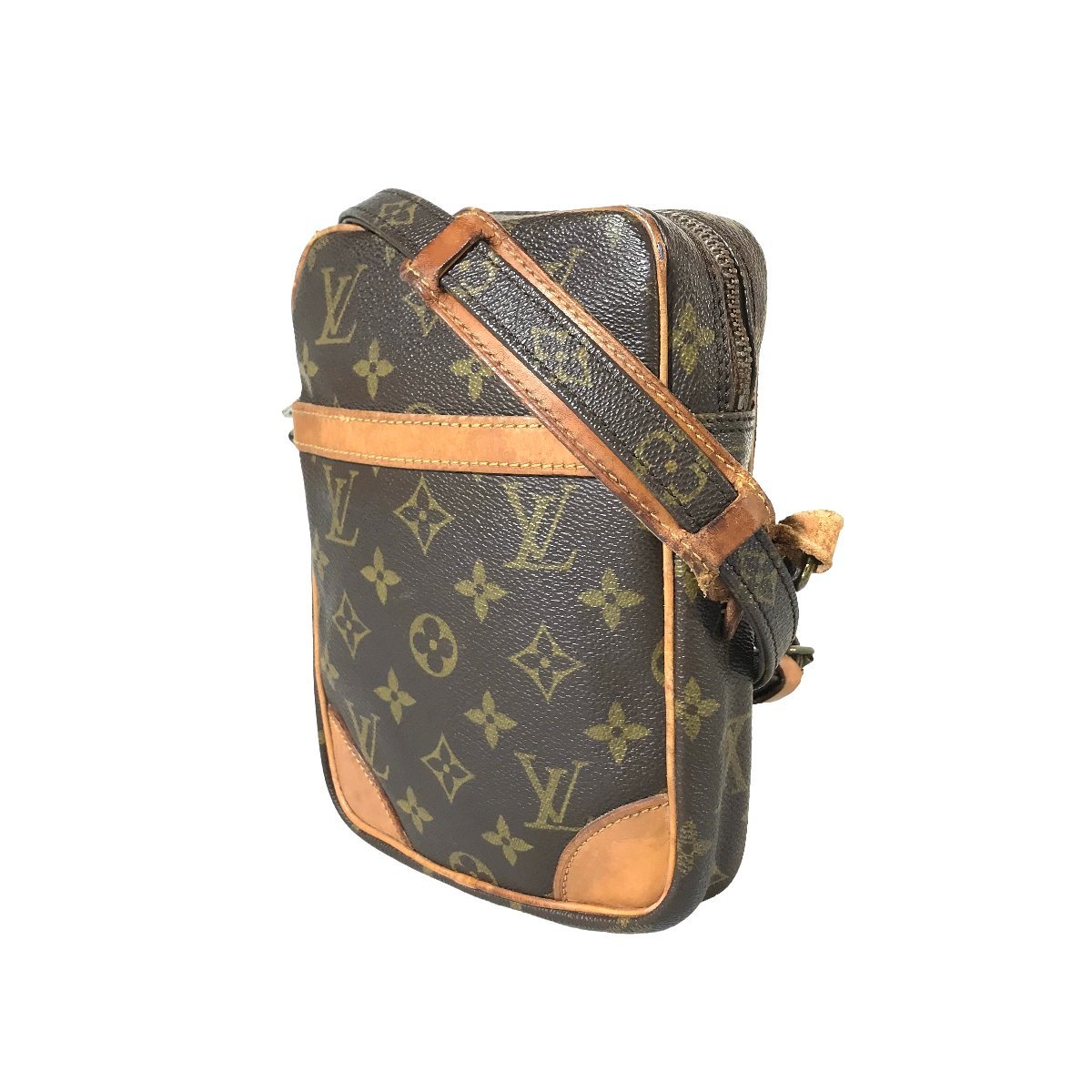 1円～ ルイヴィトン Louis Vuitton バッグ ショルダーバッグ モノグラム ダヌーブ M45266 ブラウン レザー 中古　_画像3