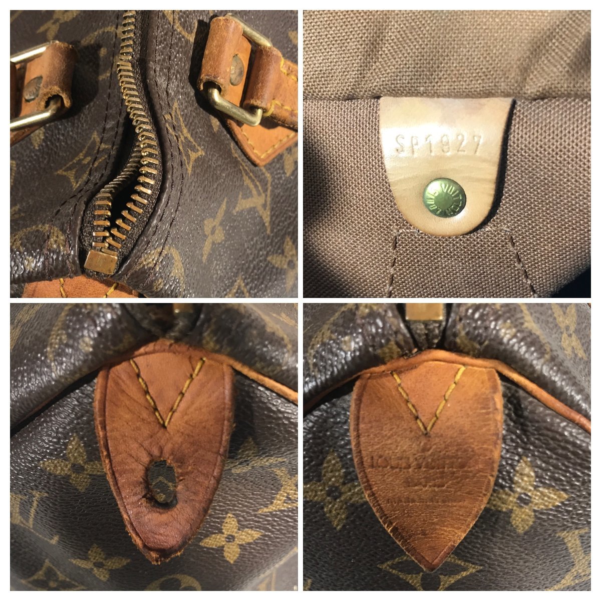 【1円～】 ルイ・ヴィトン LOUIS VUITTON ハンドバッグ ミニボストン スピーディ25 M41528 SP1927 モノグラム レザー ブラウン 中古_画像9