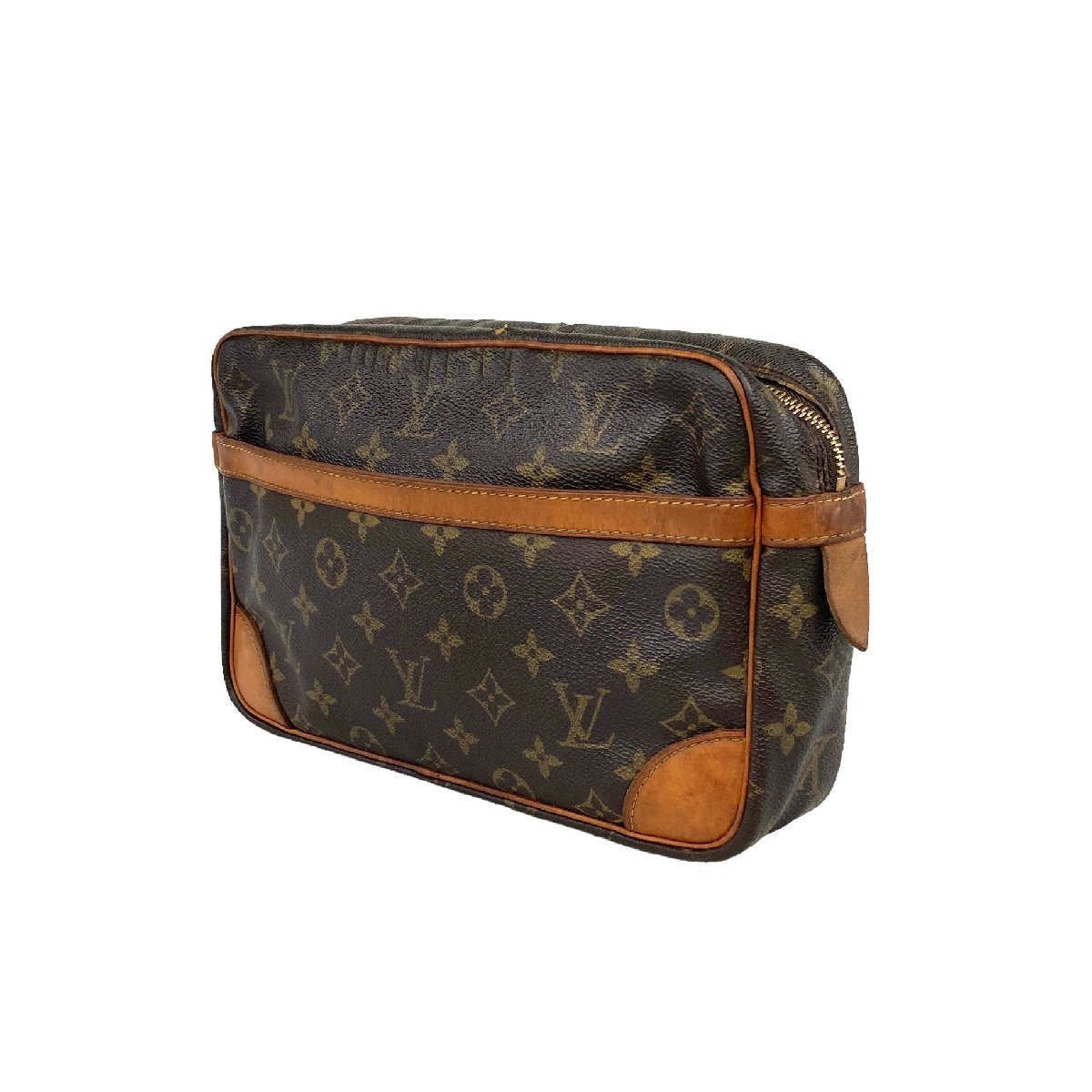 【1円～】ルイヴィトン LOUIS VUITTON バッグ クラッチバッグ コンピエーニュ28 M51845 883SL モノグラム レザー ブラウン 中古_画像3