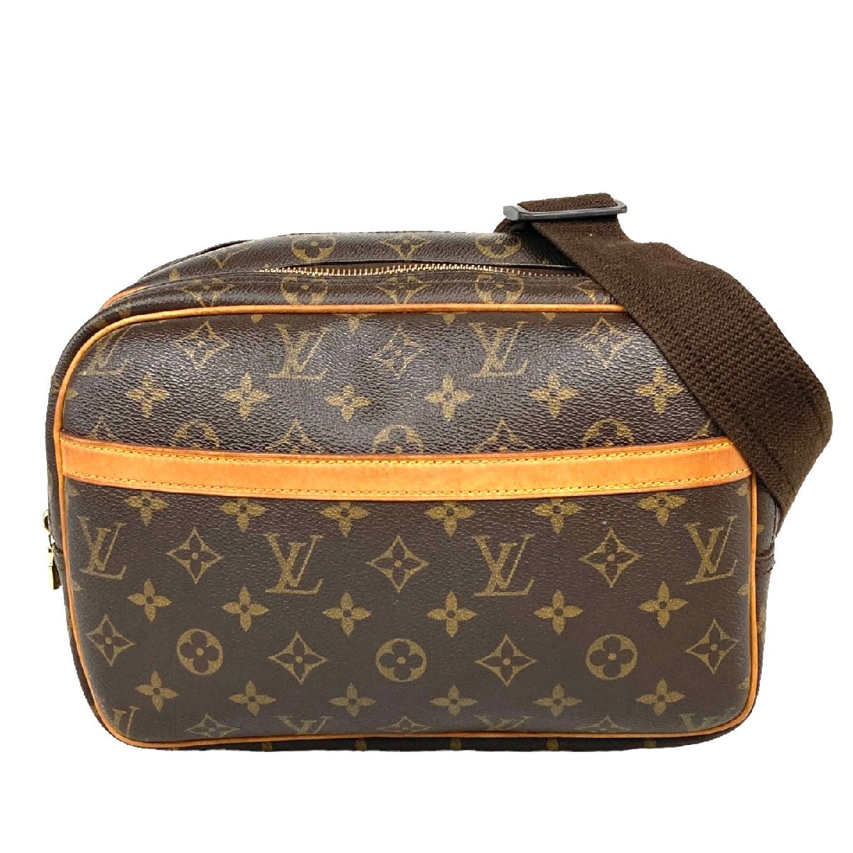 【1円～】 ルイヴィトン LOUIS VUITTON バッグ ショルダーバッグ リポーターPM M45254 SP0091 モノグラム PVC レザー ブラウン 中古_画像1