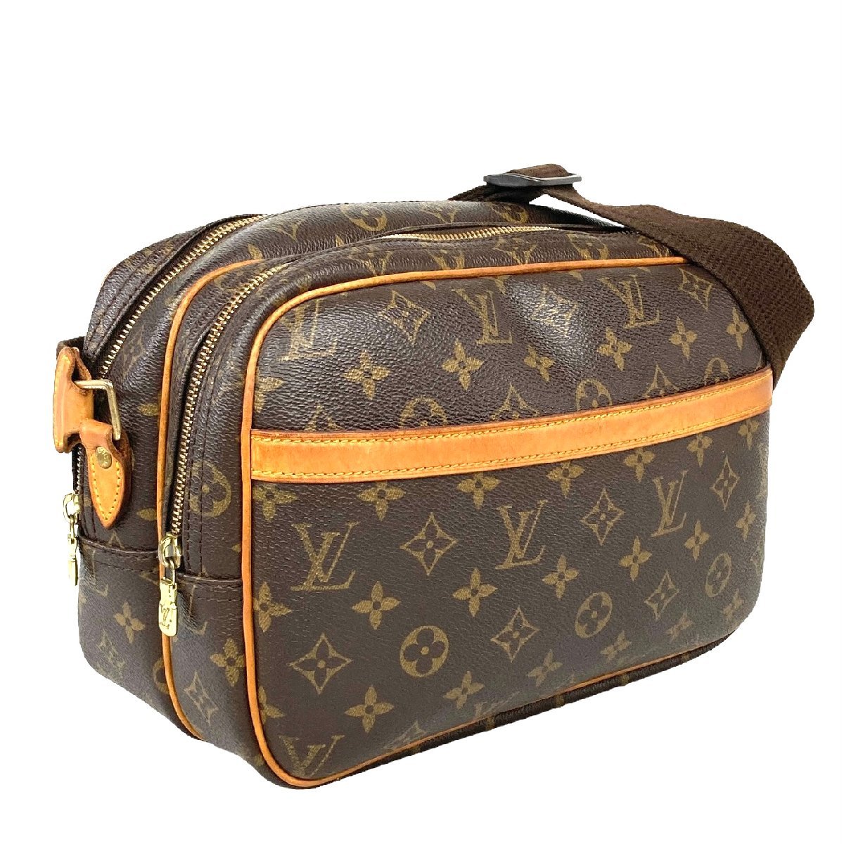 【1円～】 ルイヴィトン LOUIS VUITTON バッグ ショルダーバッグ リポーターPM M45254 SP0091 モノグラム PVC レザー ブラウン 中古_画像2