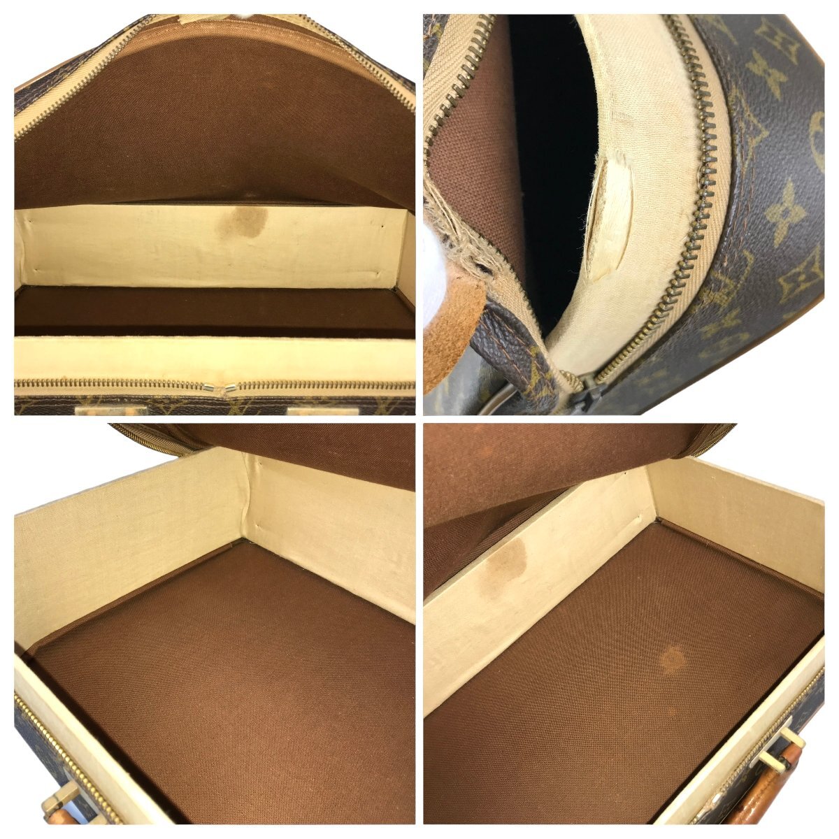 【1円～】ルイヴィトン LOUIS VUITTON バッグ トランク 旅行用カバン モノグラム ブラウン ヴィンテージ 中古_画像8