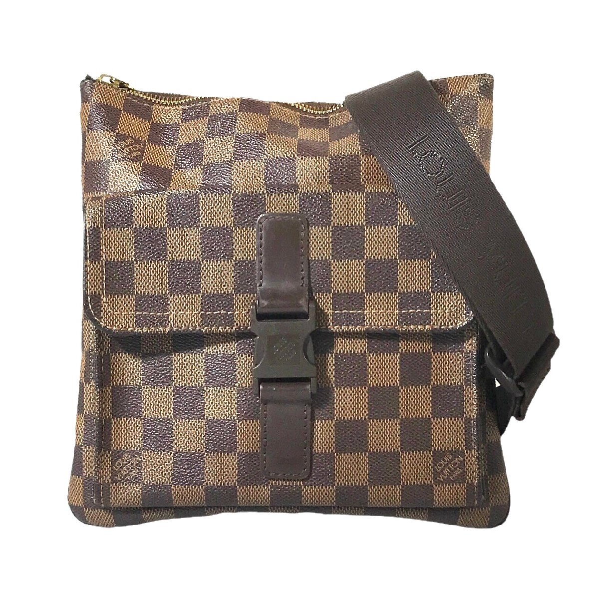 【1円～】ルイヴィトン Louis Vuitton バッグ ショルダーバッグ ダミエ ポシェットメルヴィール レザー ブラウン N51127 FL0056 中古　_画像1