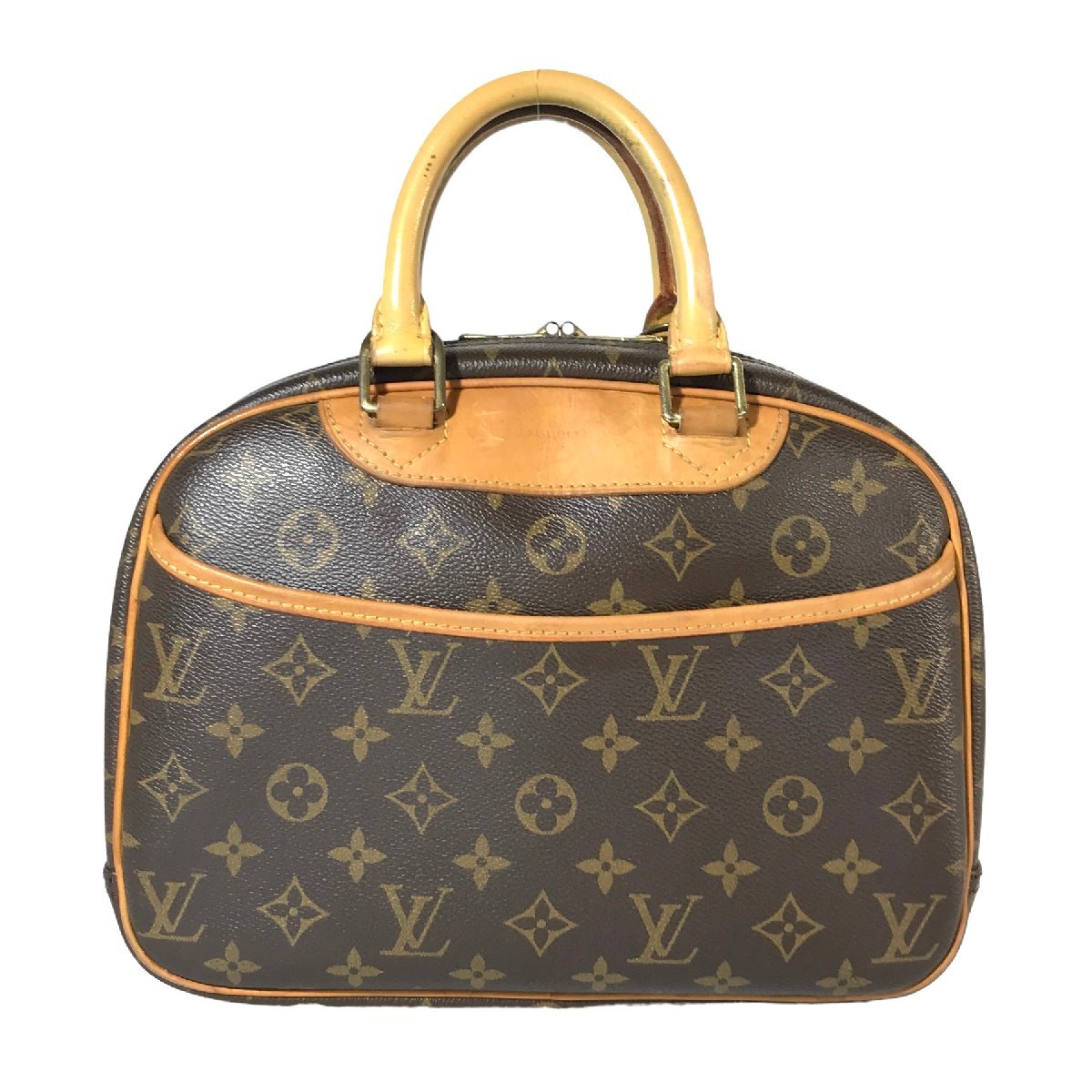 1円～ ルイヴィトン Louis Vuitton バッグ ハンドバッグ トゥルーヴィル モノグラム M42228 MI0035 レザー ブラウン 中古_画像1