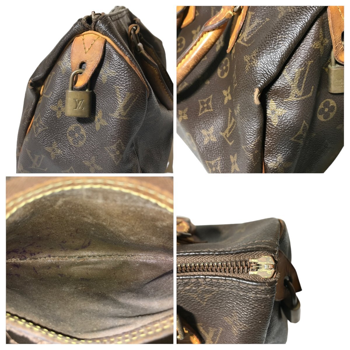 【1円～】 ルイ・ヴィトン LOUIS VUITTON ハンドバッグ ミニボストン スピーディ25 M41528 SP0032 モノグラム レザー ブラウン 中古_画像8