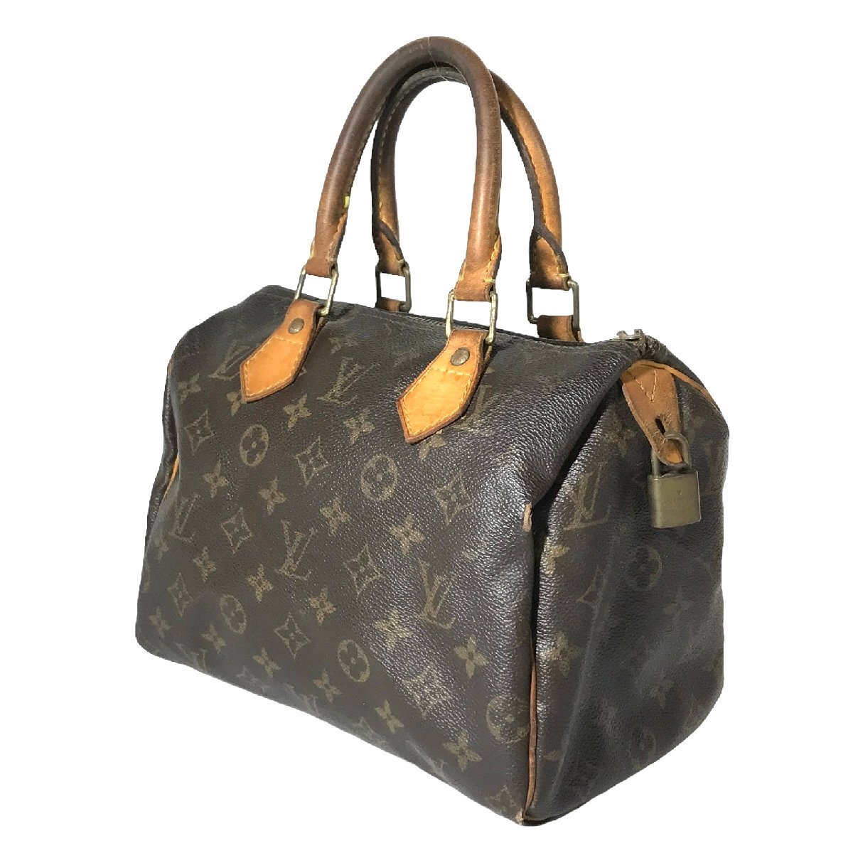 【1円～】 ルイ・ヴィトン LOUIS VUITTON ハンドバッグ ミニボストン スピーディ25 M41528 SP0032 モノグラム レザー ブラウン 中古_画像3