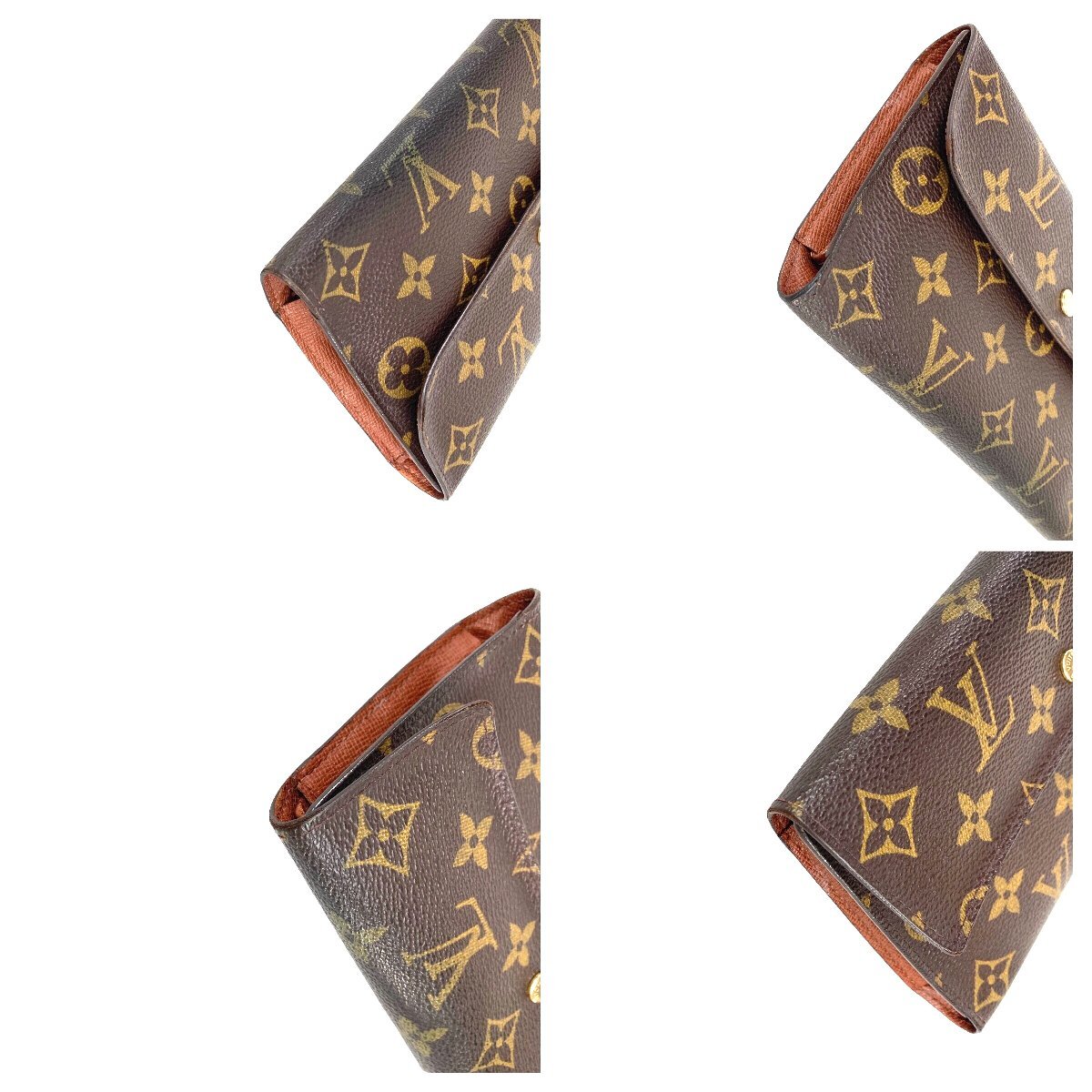 【中古】ルイヴィトン LOUISVUITTON 財布 長財布 ポルトトレゾール・インターナショナル M61215 SD0051 ブラウン モノグラム_画像10