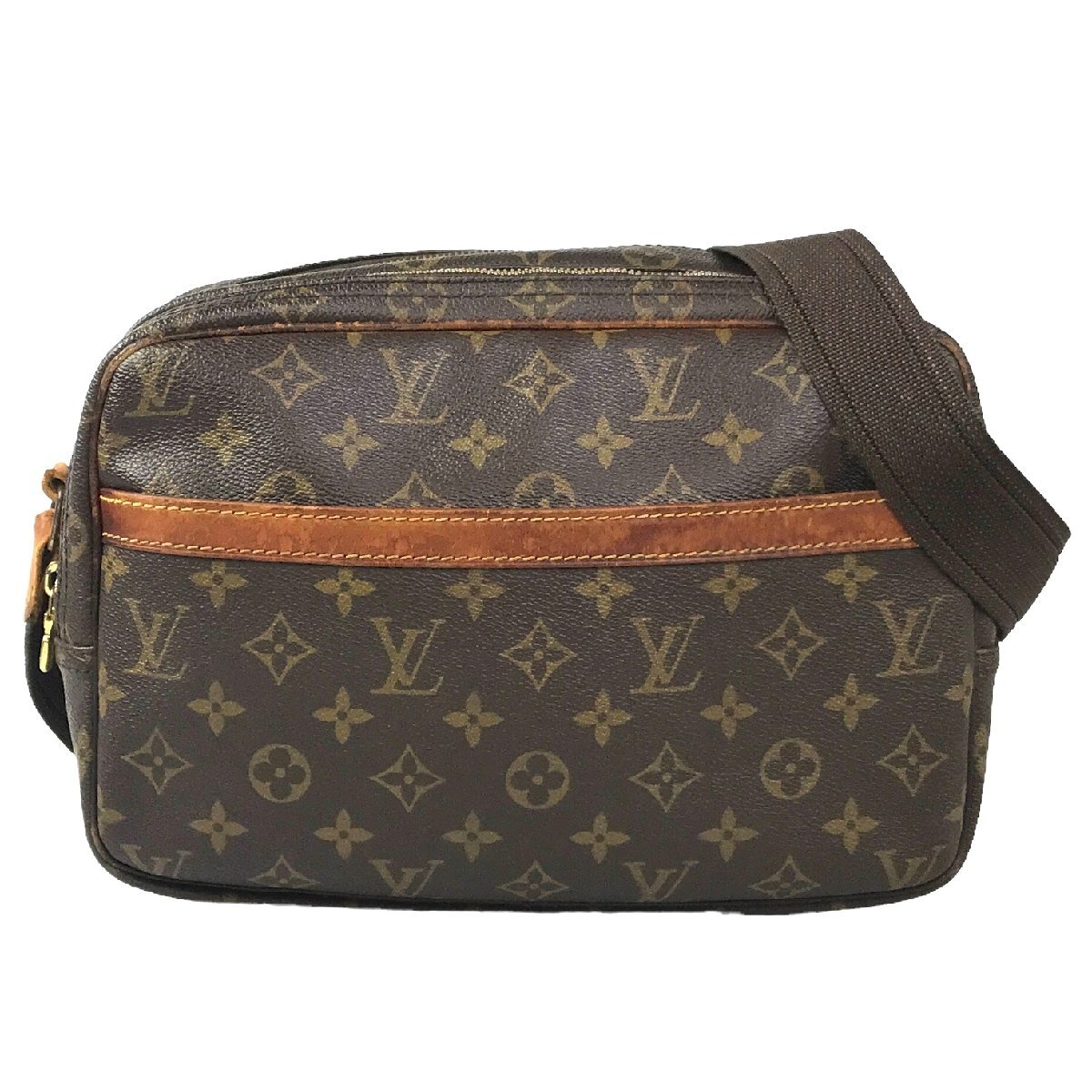 【1円～】 ルイヴィトン LOUIS VUITTON バッグ ショルダーバッグ リポーターPM M45254 SP0955 モノグラム PVC レザー ブラウン 中古_画像1