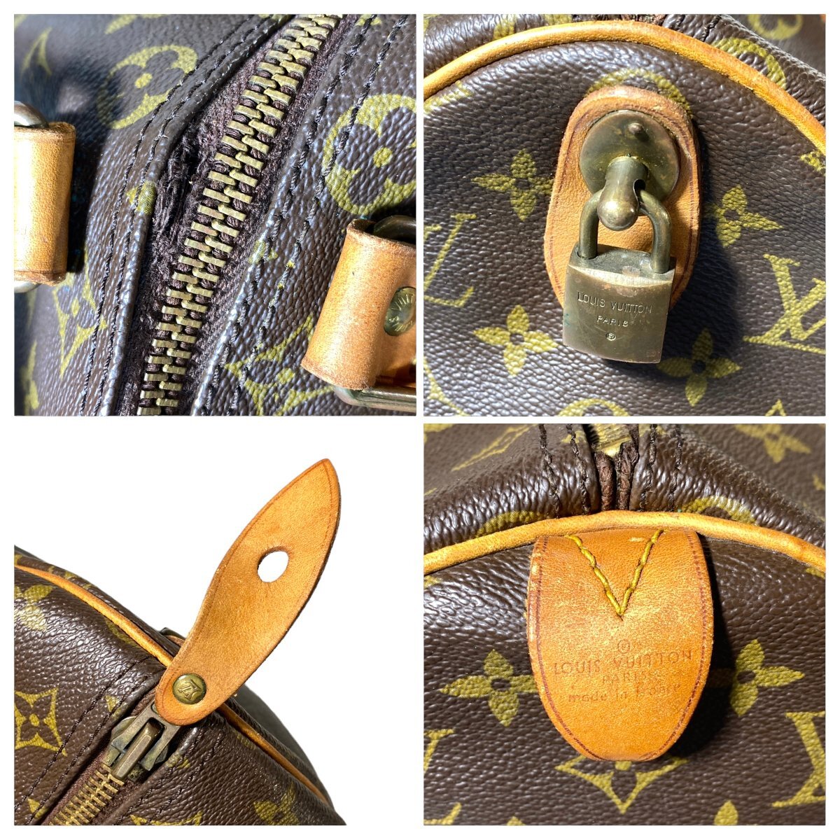 【1円～】 ルイヴィトン LOUIS VUITTON バッグ ボストンバッグ キーポル45 モノグラム M41428 SA824 レザー ブラウン ゴールド金具 中古_画像9