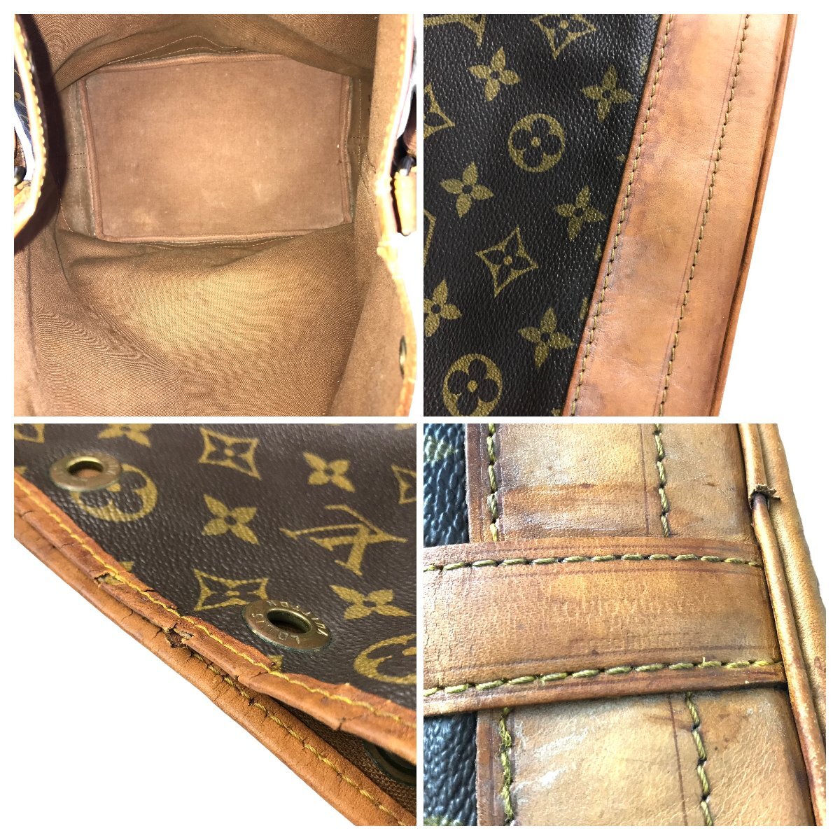 【1円～】ルイヴィトン LOUIS VUITTON バッグ ショルダーバッグ ノエ M42224 レザー ブラウン モノグラム 中古_画像7