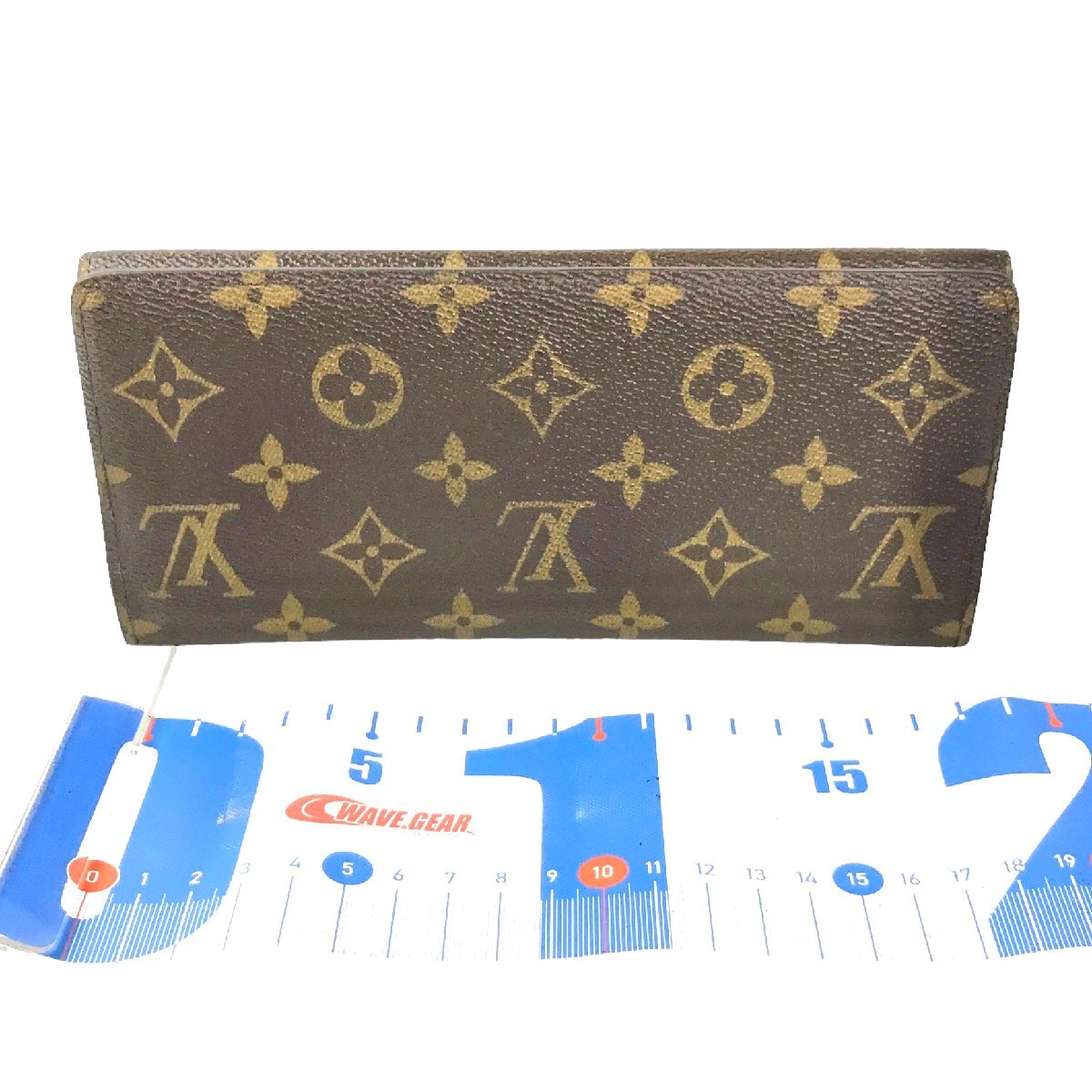 【中古】ルイヴィトン LOUISVUITTON 財布 長財布 ポルトフォイユ・ルイーズ M60460 TR2182 モノグラム ブラウン 付属品付き 中古_画像4