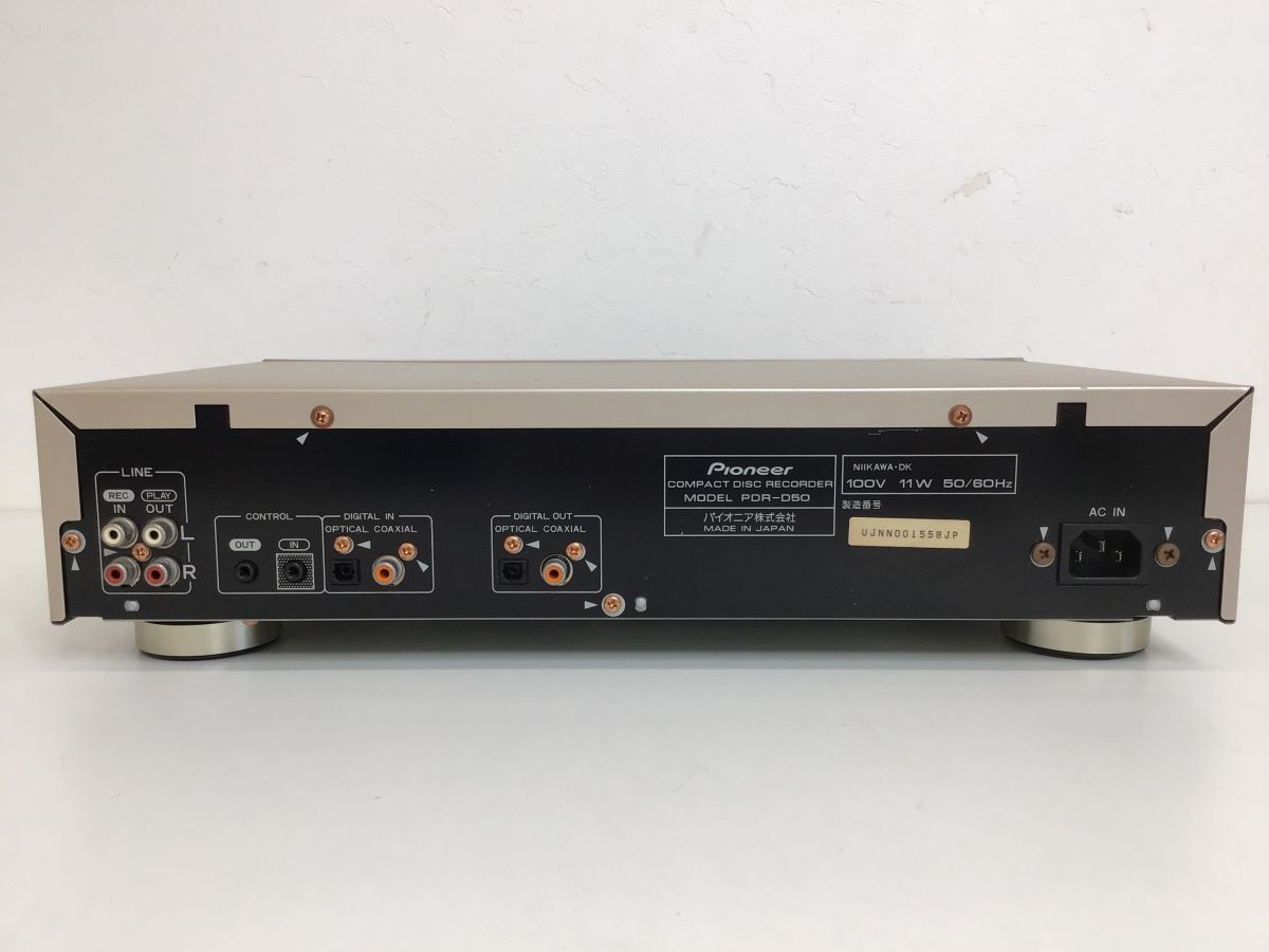 ●営ST809-120　【通電確認済み】　PIONEER ( パイオニア ) CDレコーダー PDR-D50 レコーダー オーディオ機器_画像7