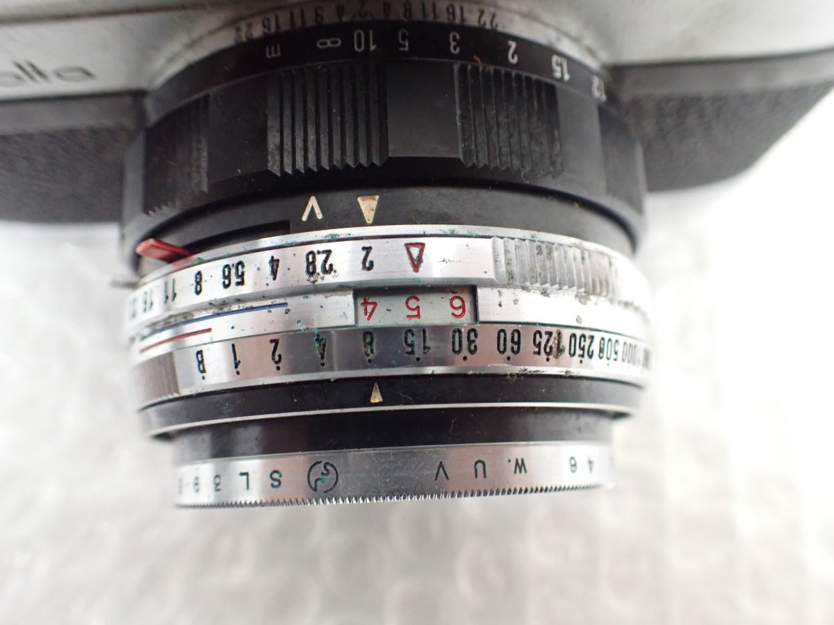 D882-60　MINOLTA ミノルタ　V2 フィルムカメラ レンジファインダー 、レンズ　MINOLTA ROKKOR-PF　1：2　f=45mm レザーケース付き_画像8