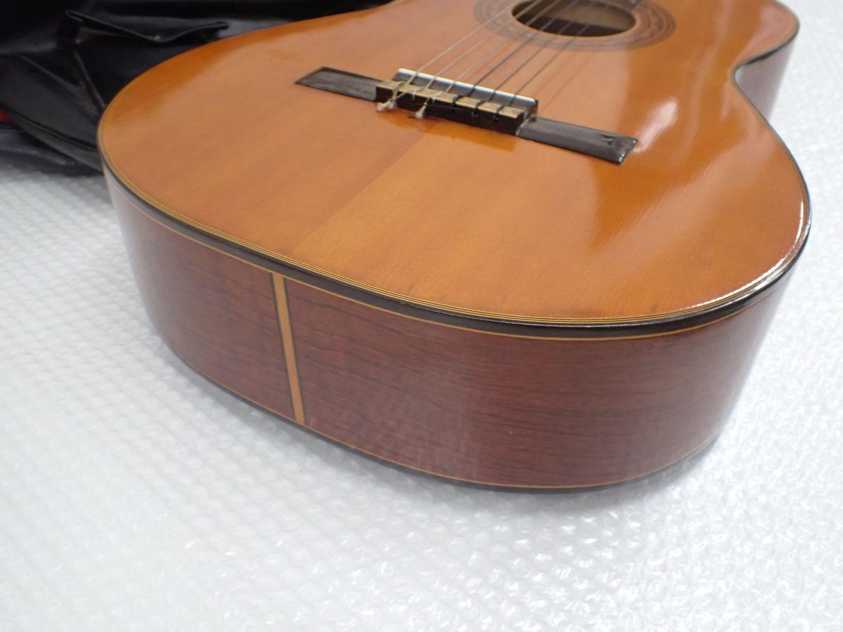 D907-160 全音ギター製作所謹製 銀玲 クラシックギター 弦楽器 ソフトケース付き の画像7