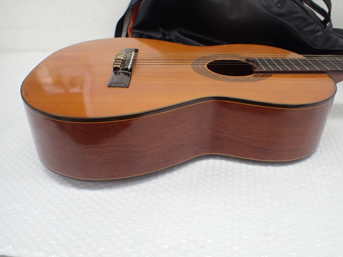D907-160 全音ギター製作所謹製 銀玲 クラシックギター 弦楽器 ソフトケース付き の画像8