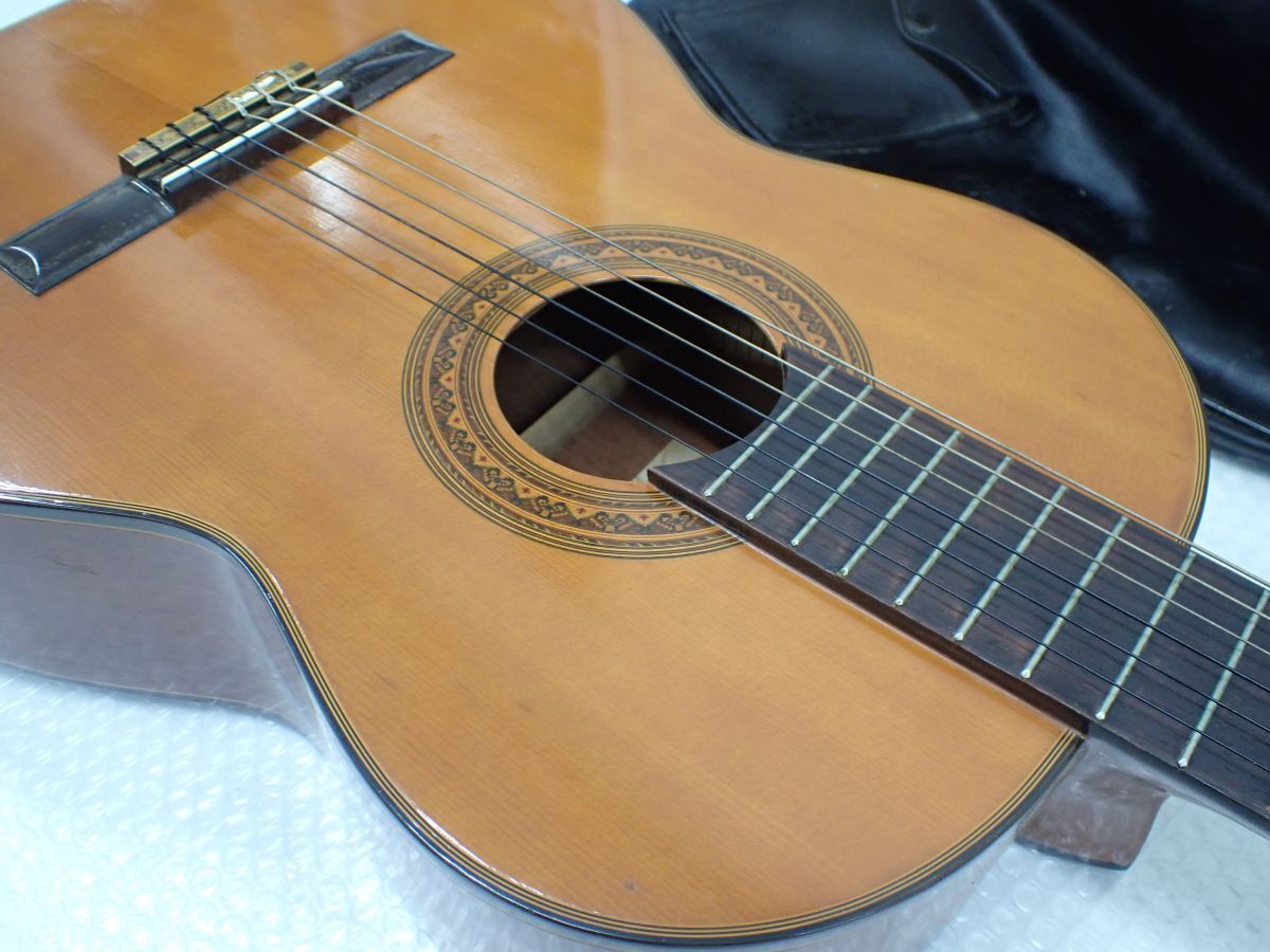 D907-160 全音ギター製作所謹製 銀玲 クラシックギター 弦楽器 ソフトケース付き の画像9