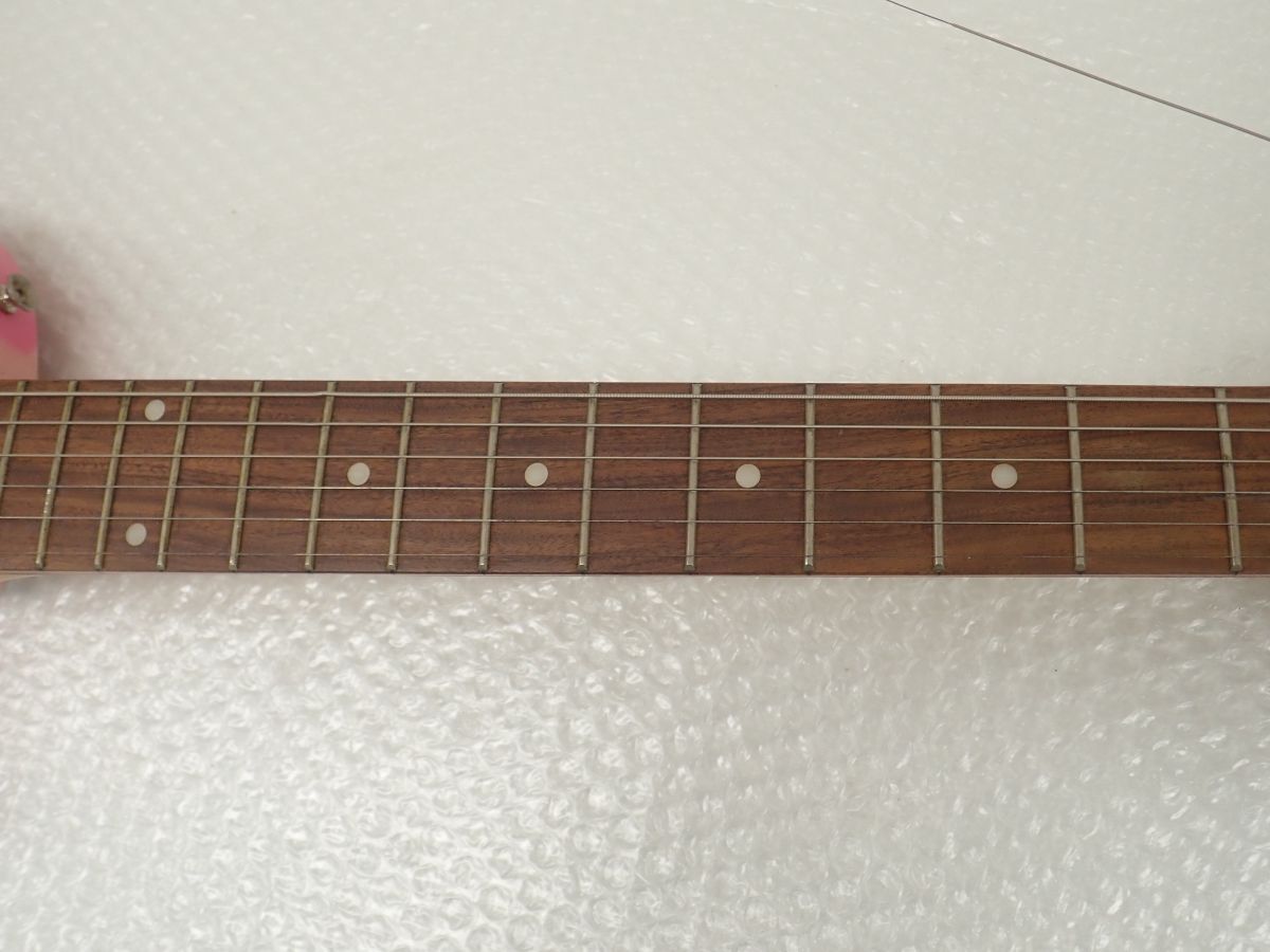 DD977-140 K-Garage Junior スピーカー付ミニエレキギター ピンク レスポール ジュニアタイプ SLP-180 音出し確認済の画像3