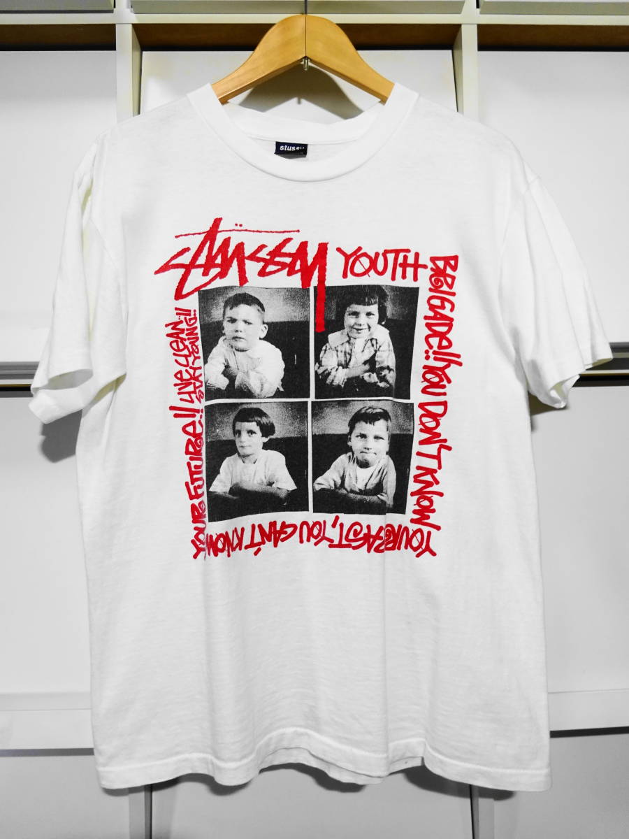 初期【M】old stussy 復刻 4キッズ フォト Tシャツ オールド 初期【M】old stussy 復刻 4キッズ フォト Tシャツ オールド