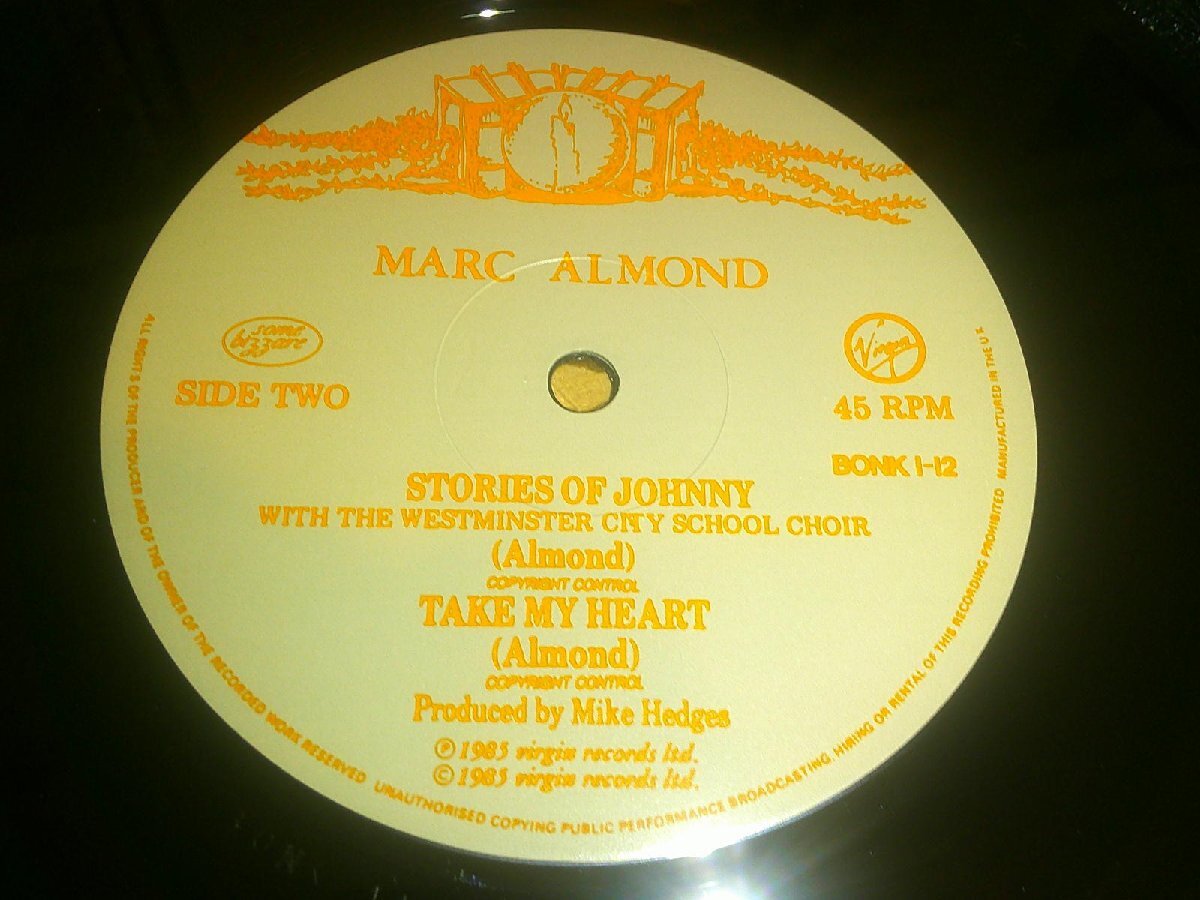 ●即決！12'LP：MARC ALMOND STORIES OF JOHNNY マーク・アーモンド_画像2