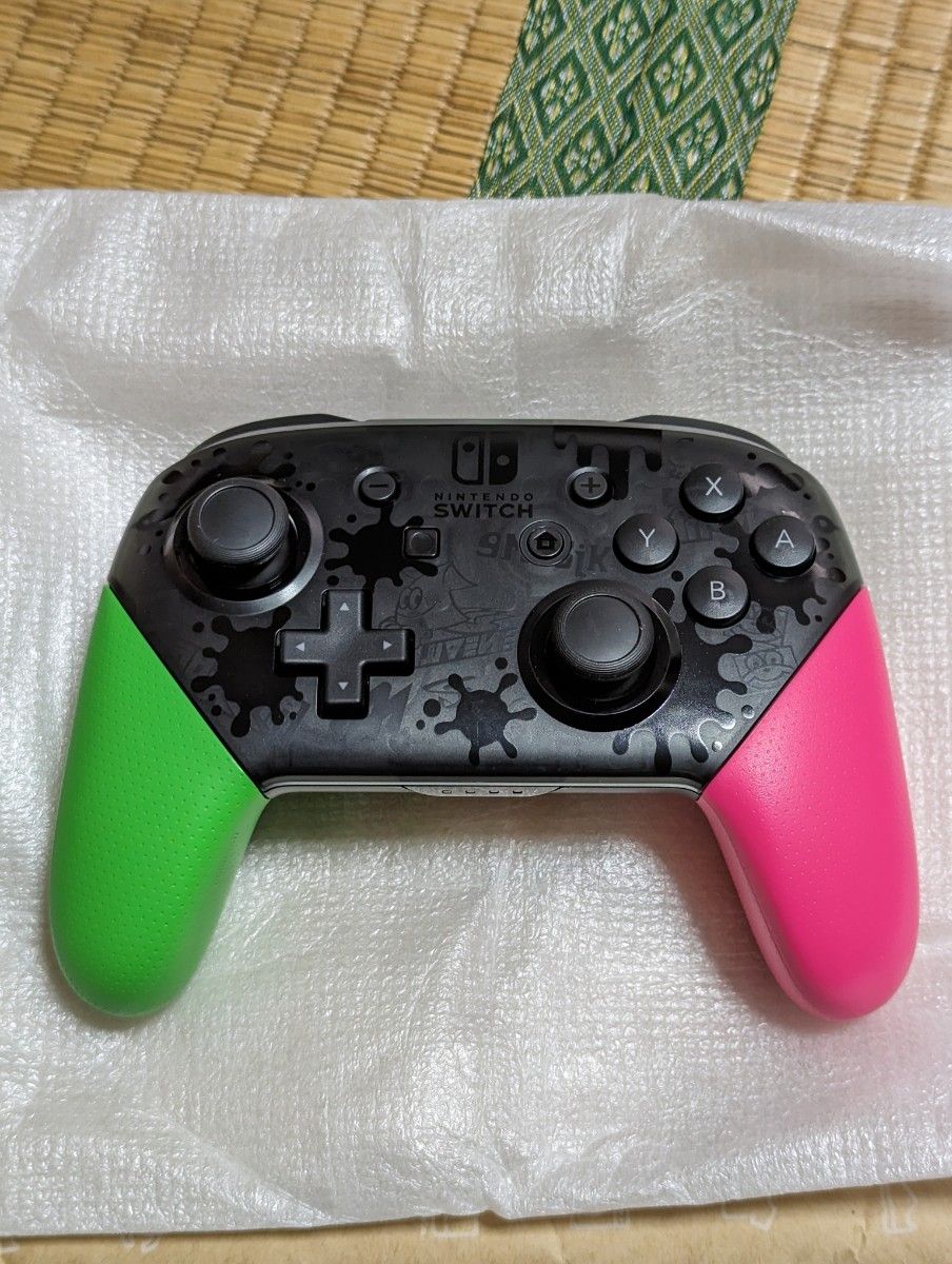 中古(美品)　Nintendo Switch　Proコントローラー　スプラトゥーン2　エディション　プロコン　スイッチ