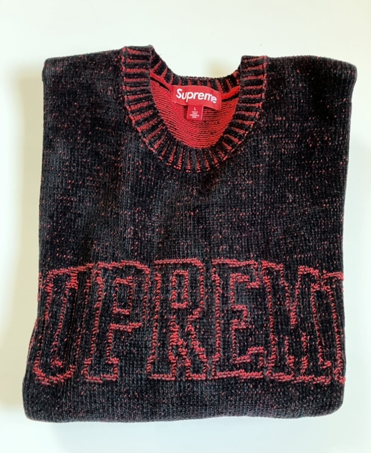 新品 24ss Supreme Contrast Arc Sweater Black L シュプリーム コントラスト アーク セーター ブラック 黒 Lサイズ_画像1