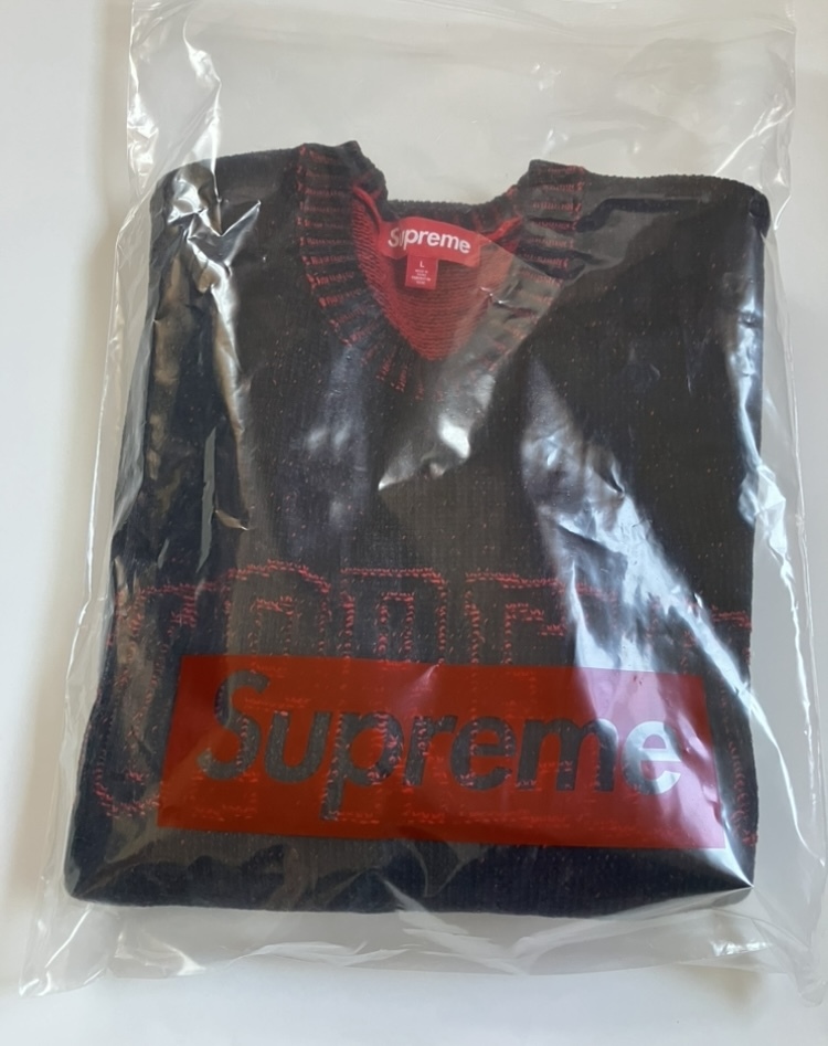 新品 24ss Supreme Contrast Arc Sweater Black L シュプリーム コントラスト アーク セーター ブラック 黒 Lサイズ_画像3