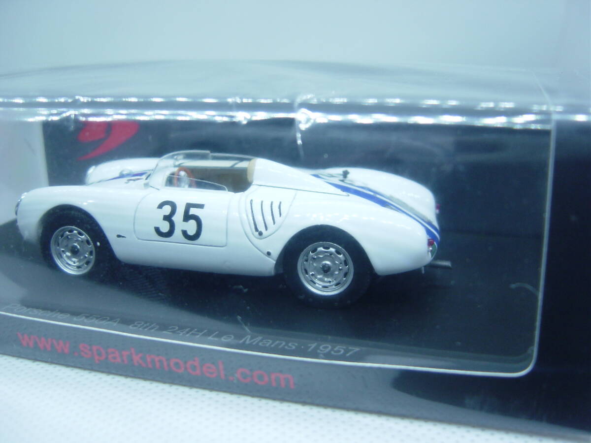 送料350円～ spark 1/43 Porsche 550A 8th 24H Le Mans 1957 #35 E.Hugus/C.Godin de Beaufort ポルシェ ル・マン_画像4