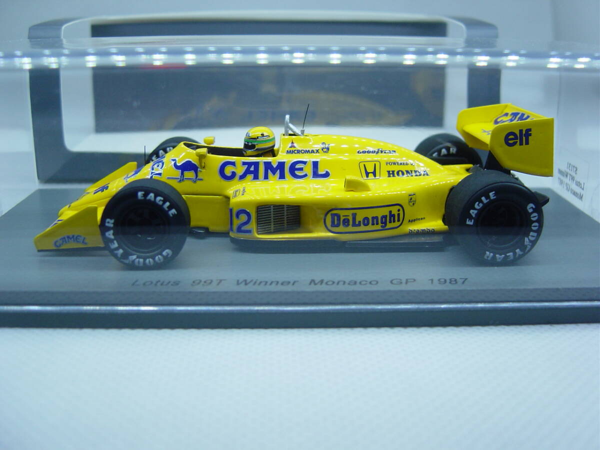 送料350円～ spark 1/43 Lotus 99T Winner Monaco GP 1987 #12 A.Senna ロータス アイルトン・セナ モナコGP キャメル CAMELデカール_画像2