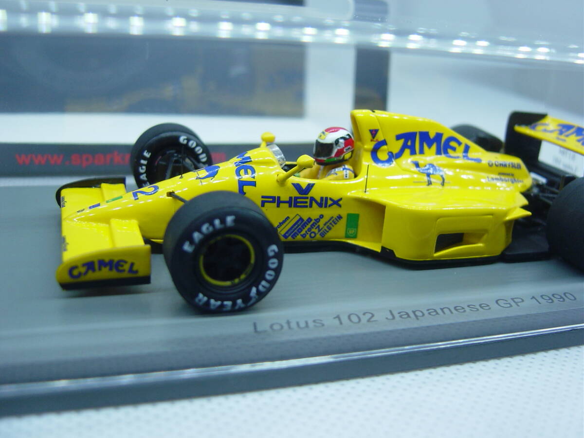 送料350円～ spark 1/43 Lotus 102 Japanese GP 1990 #12 J.Herbert ロータス ジョニー・ハーバート 日本GP キャメル CAMELデカールの画像3