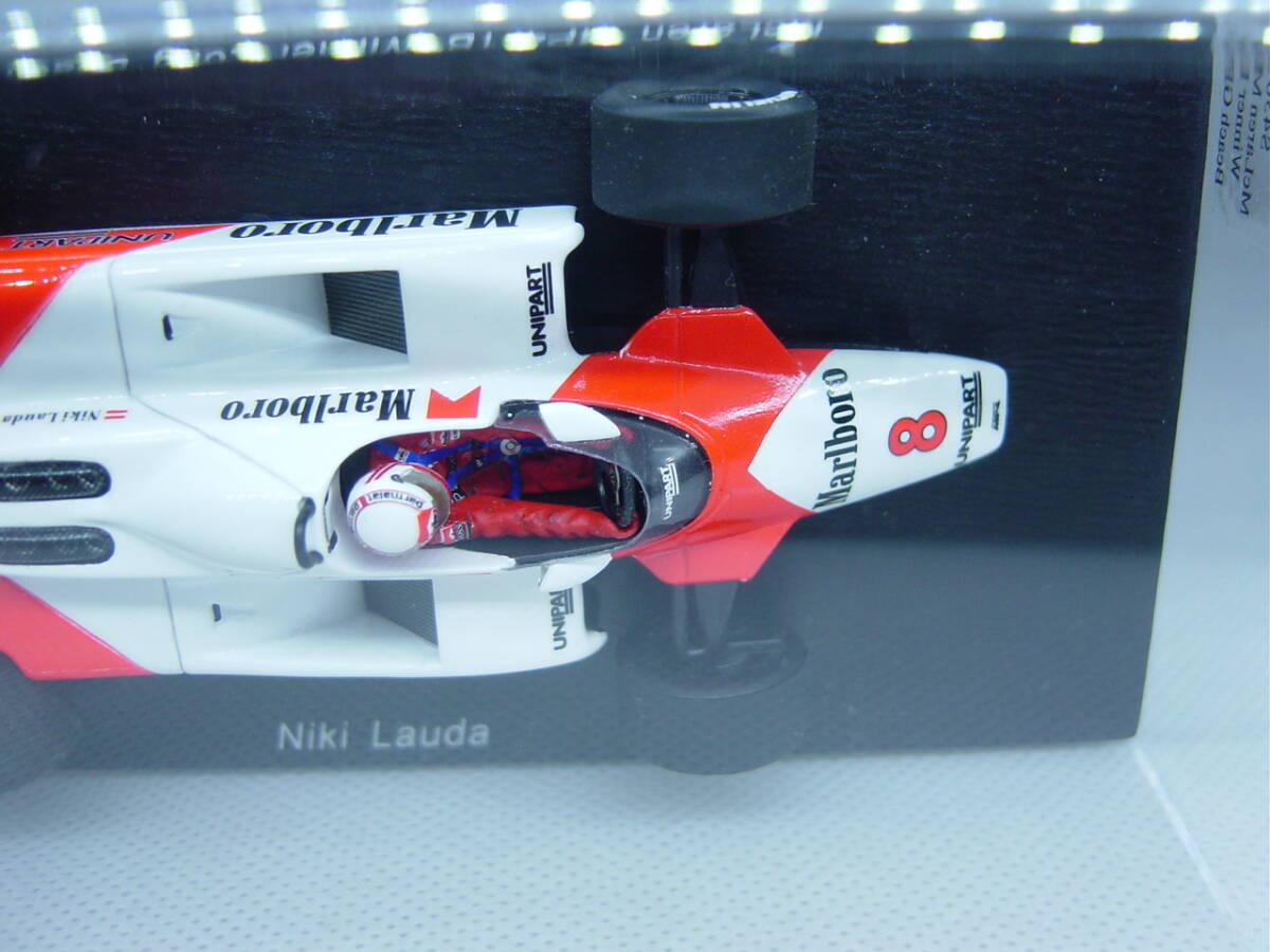 送料350円～ spark 1/43 McLaren MP4-1B Winner Long Beach GP 1982 #8 Niki Lauda マクラーレン ラウダ アメリカ西GP マルボロ Marlboroの画像8