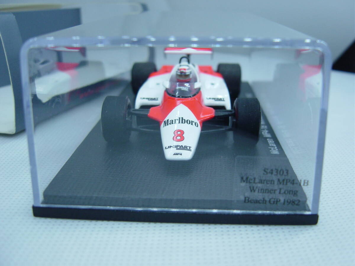 送料350円～ spark 1/43 McLaren MP4-1B Winner Long Beach GP 1982 #8 Niki Lauda マクラーレン ラウダ アメリカ西GP マルボロ Marlboroの画像4