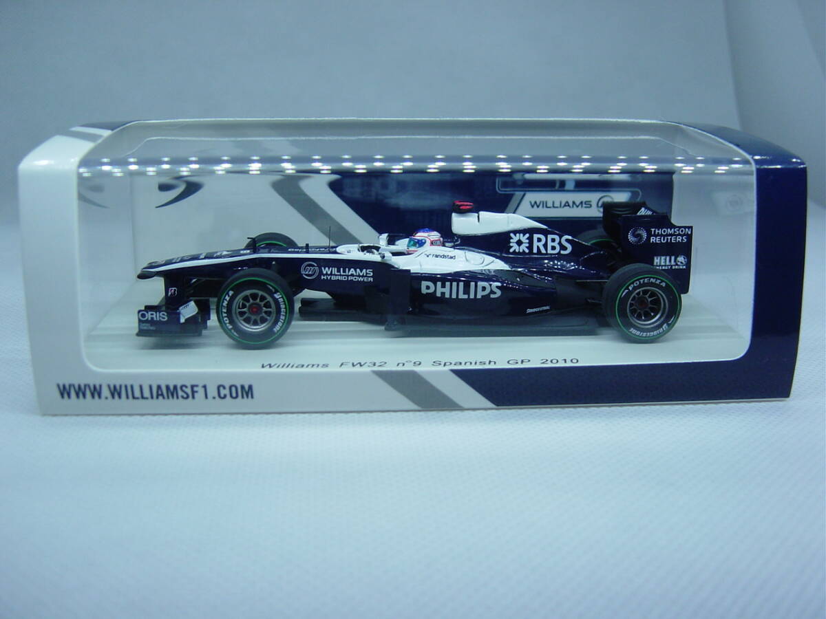 送料350円～ spark 1/43 Williams FW32 Spanish GP 2010 #9 R.Barrichello ウィリアムズ バリチェロ スペインGPの画像1