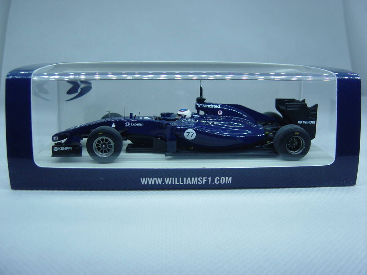 送料350円～ 【タイヤ溶けあり】spark 1/43 Williams FW36 Jerez Test Car 2014 #77 V.Bottas ウィリアムズ ボッタス プレシーズンテストの画像1