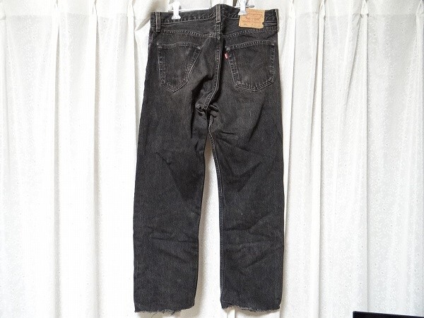 希少 90年代 ビンテージ USA製 96年製 リーバイス Levis 501 653 W34 L34 デニムパンツ ブラックジーンズ 黒色 当時物_画像1