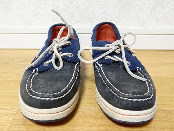 中古 SPERRY TOPSIDER スペリートップサイダー CUP COLLECTION メンズ 7M レザー スニーカー デッキシューズ ローシューズ_画像2