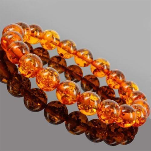  amber (ko Haku ) person structure resin bracele 10mm(BE3-147-10m1p)