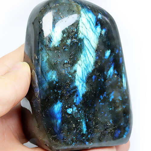 〔D359-12〕Labradorite マダガスカル産 ラブラドライト 置物 研磨石【メール便不可】_画像2