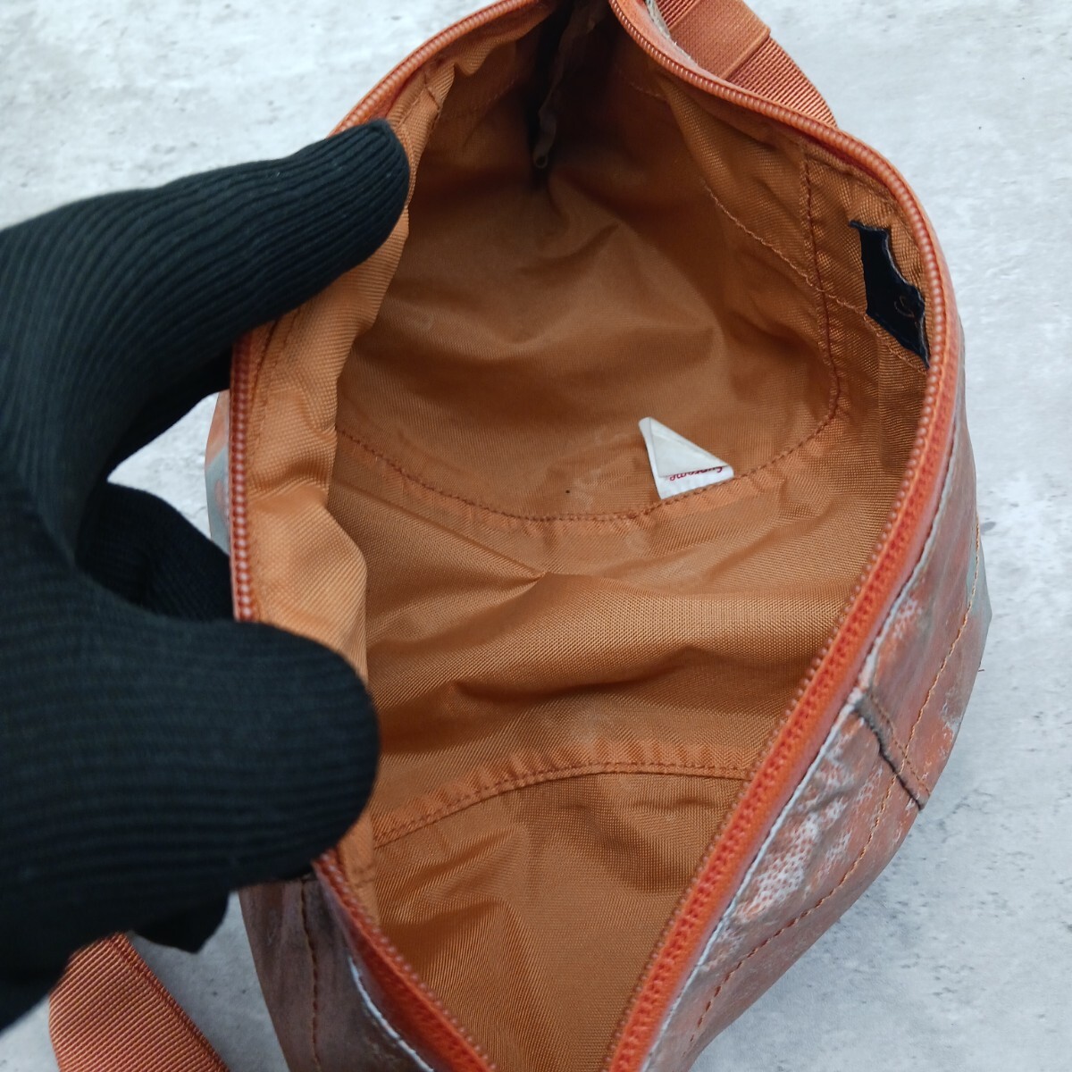 Supreme シュプリームWaterproof Reflective Speckled Waist Bag ウエストバッグ ボディバッグ OLMETEX社製 オレンジ リフレクティプロゴ_画像8