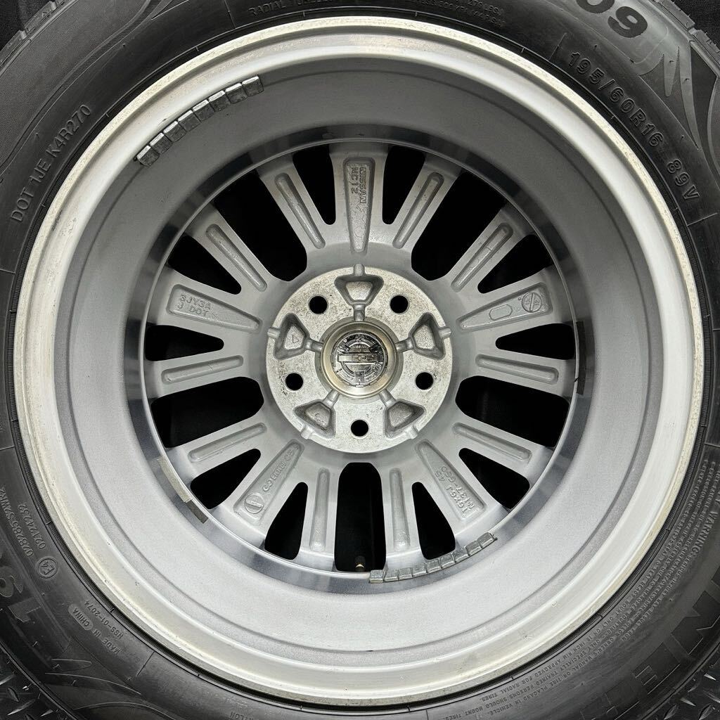 日産 セレナ ハイウェイスター純正アルミ&新品 195/60R16 夏タイヤ 4本 №B240321-B2 6J +45 5H 114.3 検:16インチホイール*C26 C27*21年製_画像7