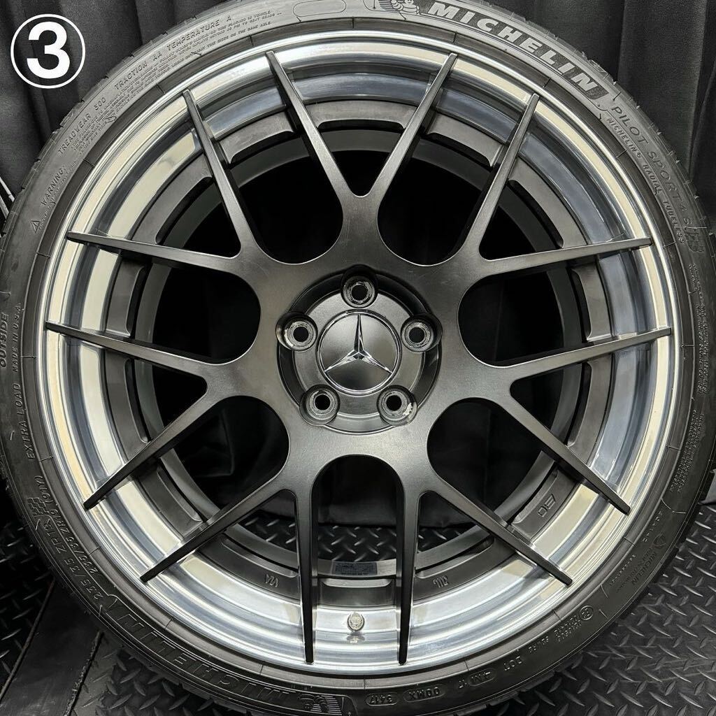 深溝鍛造★BC FORGED HC040＆235/35R19 MICHELIN PS4S 4本 №B240322-B1 8.5J +45 5H 112/ベンツ Aクラス CLA AMG等/19インチホイールの画像6