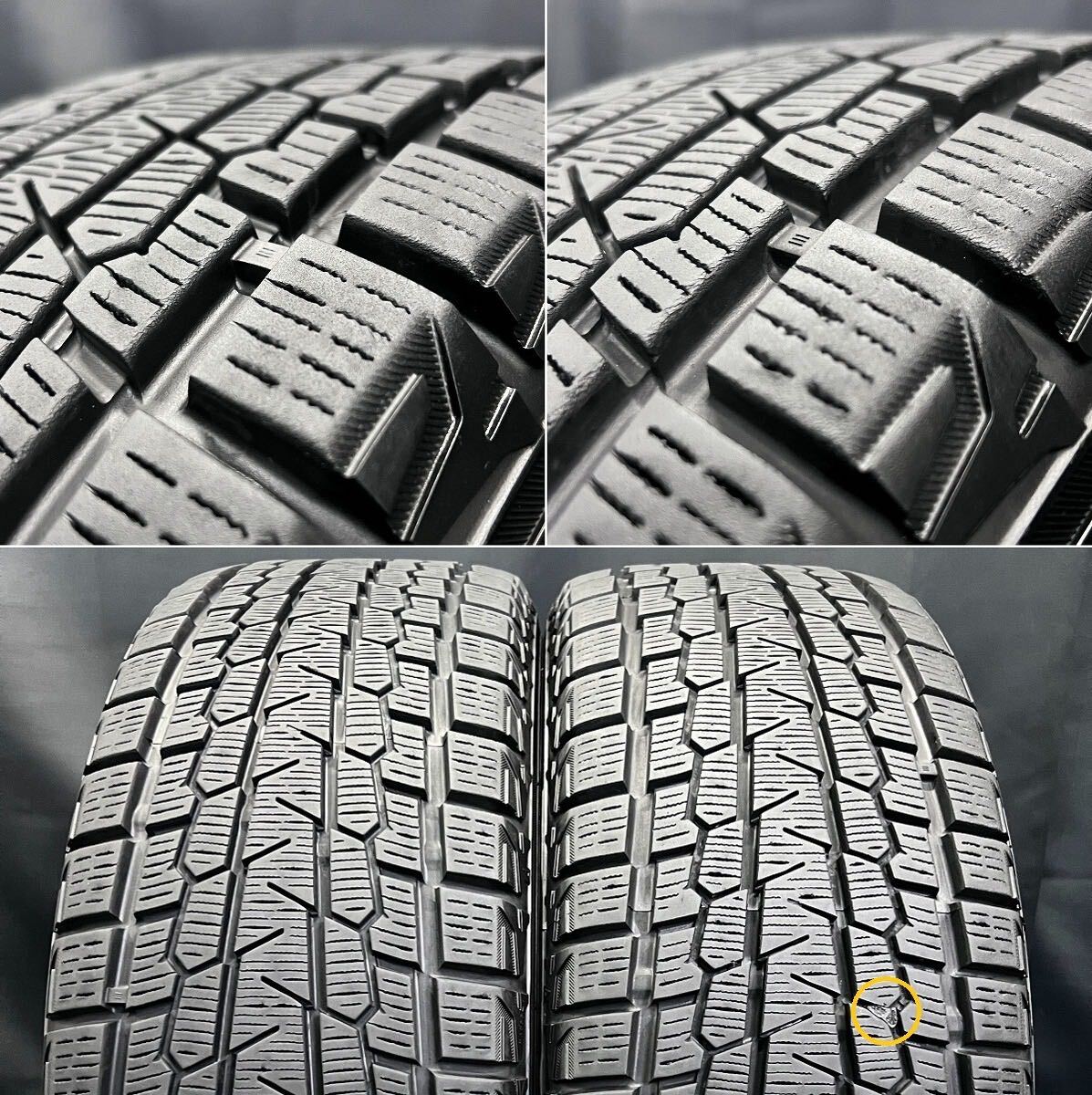 深溝美品★225/55R18 ヨコハマ iceGUARD SUV G075＆SKフォレスター 純正OPホイール 4本 №240314-S2 7J +48 5H 114.3/スバル*スタッドレス_画像3