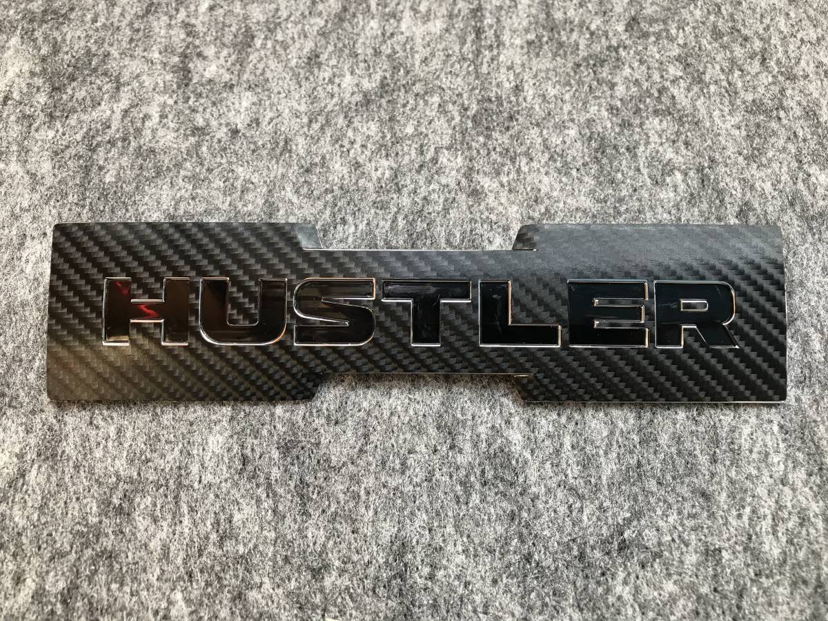 * Hustler * rear emblem sticker * carbon *MR31S/MR41S/MR52S/MR92S* new model Hustler *HUSTLER* emblem * seal *