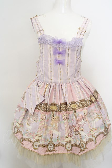 Angelic Pretty / Day Dream Carnival サロペット（2013年受注） ラベンダー O-24-02-27-1012-AP-OP-IG-OS